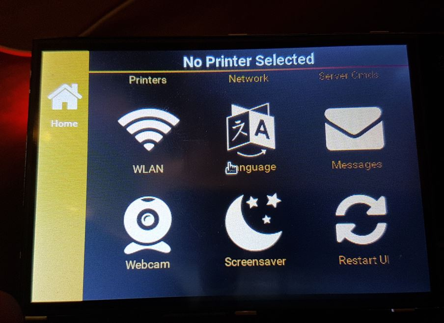 repetier server touchscreen notbooting
