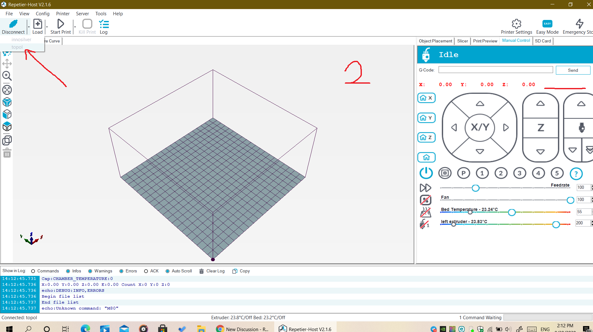 connect cura to repetier server