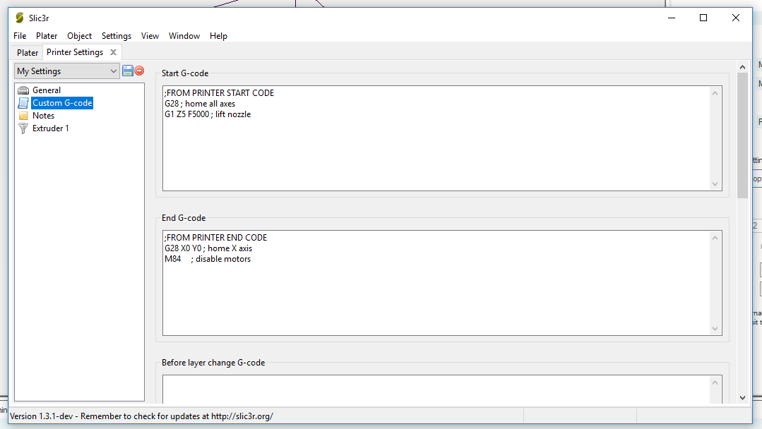 Slic3r Gcode not starting print