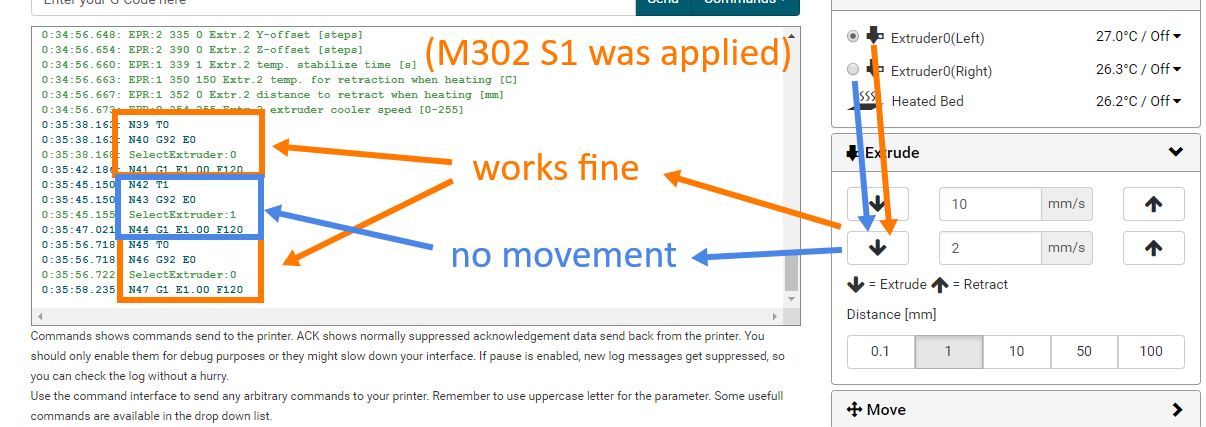 set extruder location repetier server