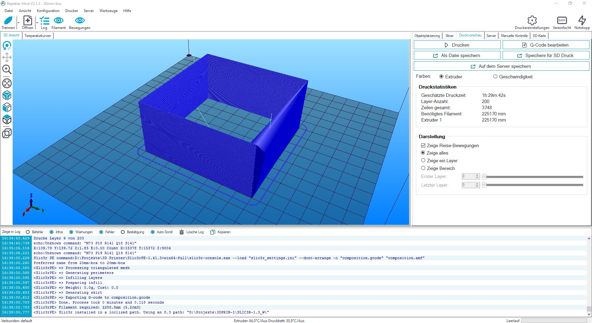 slic3r profile for cetus3d